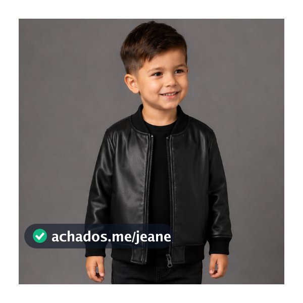 Jaqueta de Couro Infantil Preta estilosa jaqueta sintetico couro premium Padrão outono inverno jaqueta de couro kids top