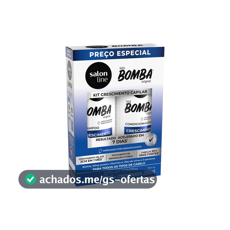 Kit Shampoo + Condicionador SOS Bomba Original Salon Line 200ml