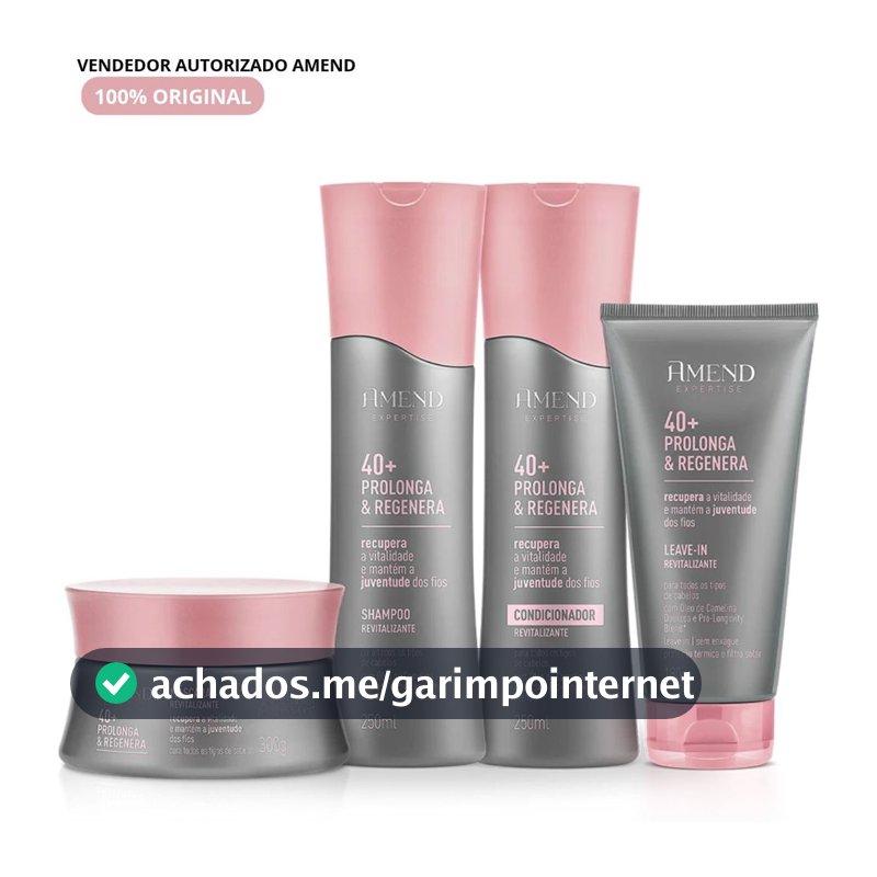 Lançamento Amend Cosmetics Expertise Prolonga e Regenera 40+ - Escolha Seu Kit
