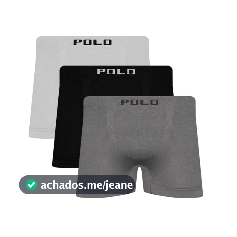 Kit 3 Cueca Boxer Microfibra Poliamida Sem Costura Seamless Polo Star Confortável Alta Elasticidade