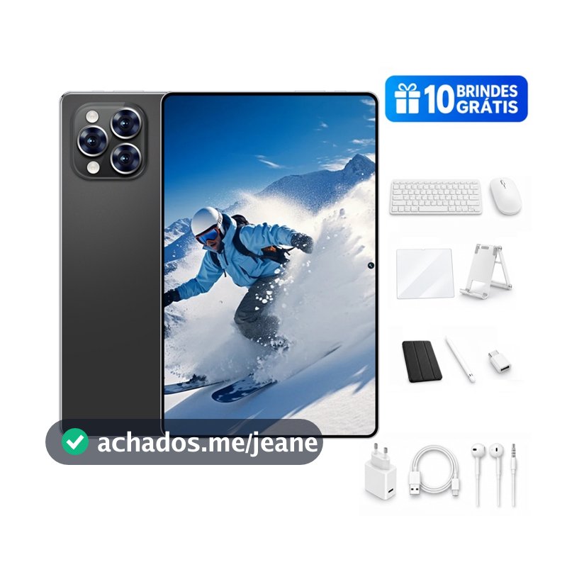 Tablet 5G Android 15 11.6 Polegadas Tablet Com Chip 12GB RAM 512GB Memória Tela IPS Bluetooth Teclado Completo