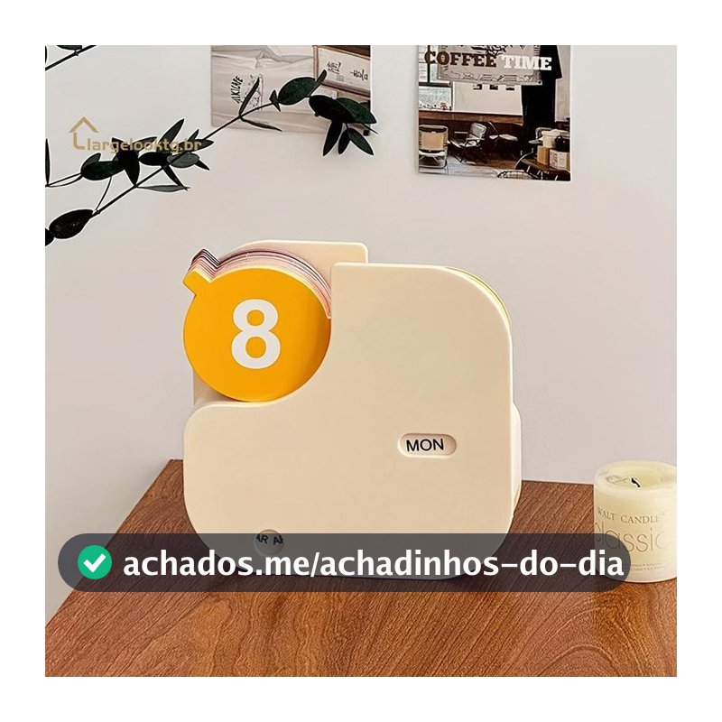 Calendário De Mesa Com Reutilizável Display Flip Para Indicadores De Dia E Mês De Cada Ano Reutilizáveis