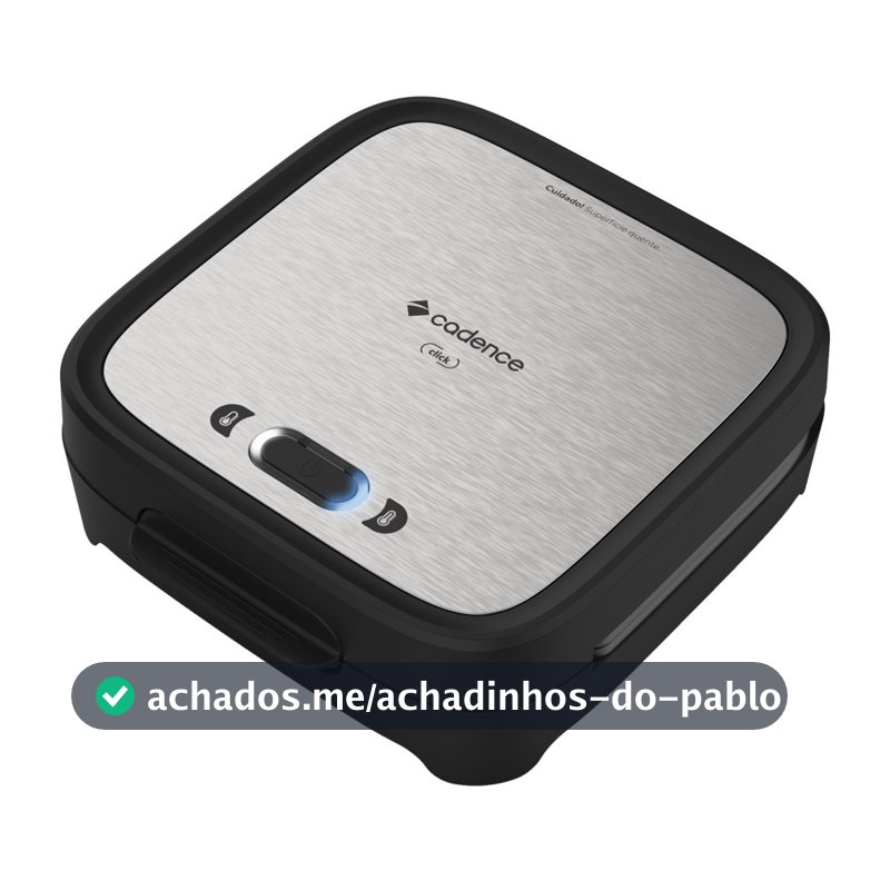 Sanduicheira Elétrica Cadence Click Inox