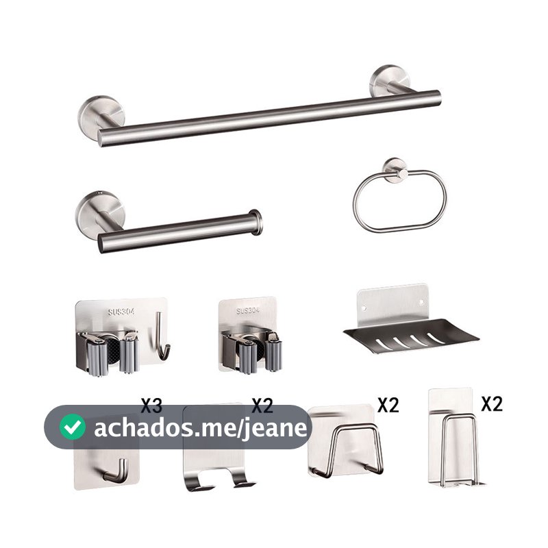 Kit Banheiro Luxo 15 Peças com Instalação por Furação