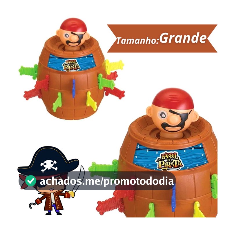 Jogo Educativo Pedagógico Interativo Pula Pirata Brinquedo Infantil