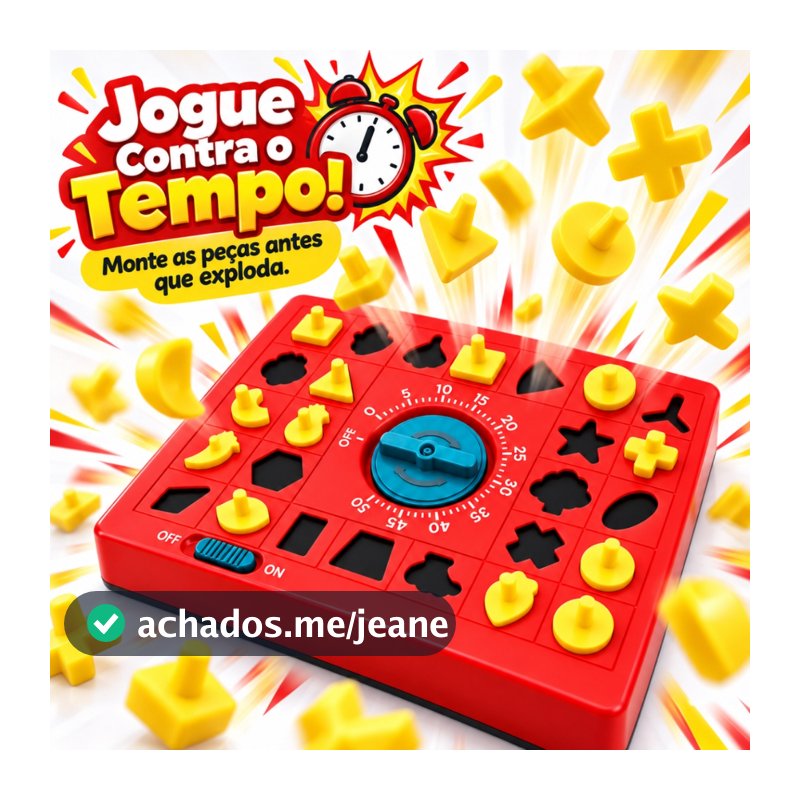 Jogo Contra o Tempo Relógio 60 Segundos Blocos de Montar 26 Peças Jogos Infantil