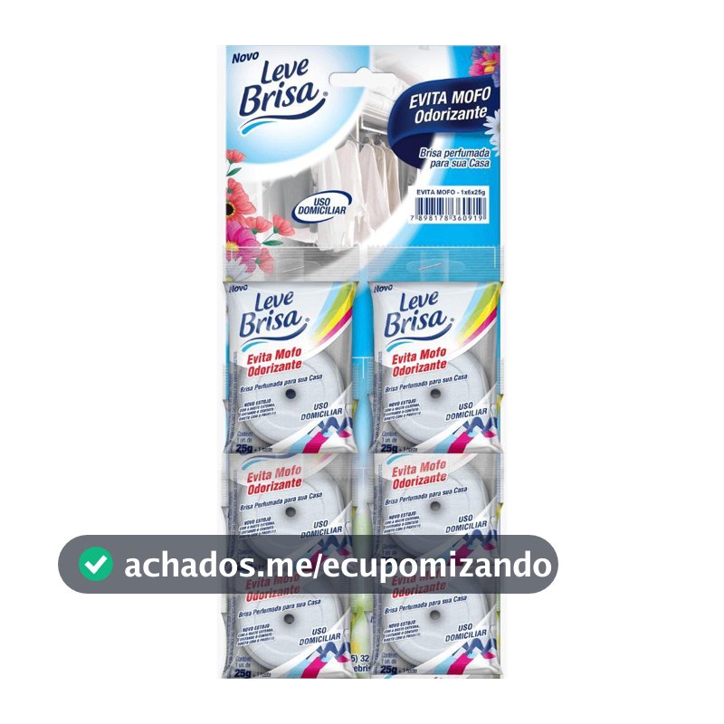 Kit 6 Unidades Pedra Evita Mofo Leve Brisa 25G