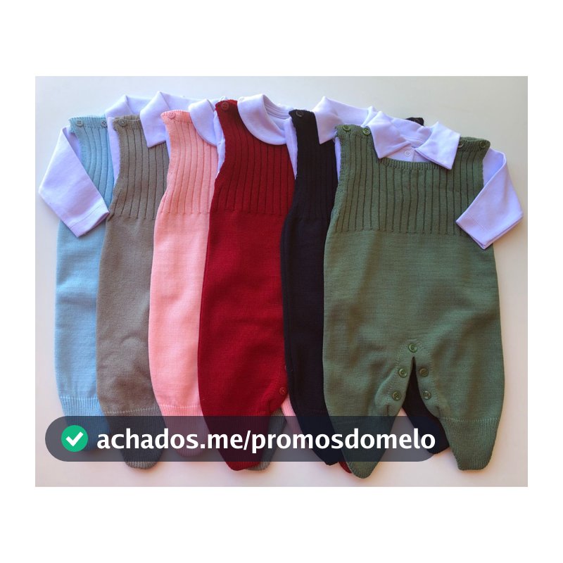 Roupa De Bebe Menino Conjunto Body Jardineira Tricot 2 Peças
