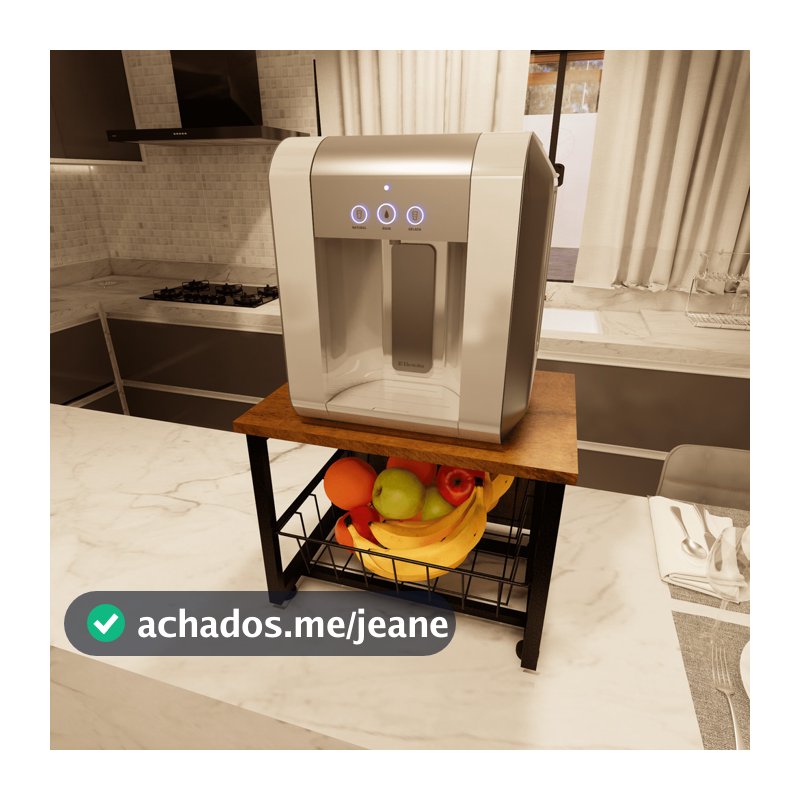Fruteira Para Bancada Mesa Preto Fosco