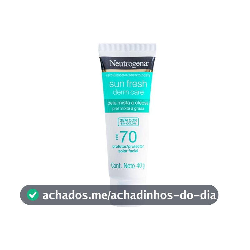 Neutrogena Sun Fresh Protetor Solar Facial para Pele Oleosa Fps 70 40g