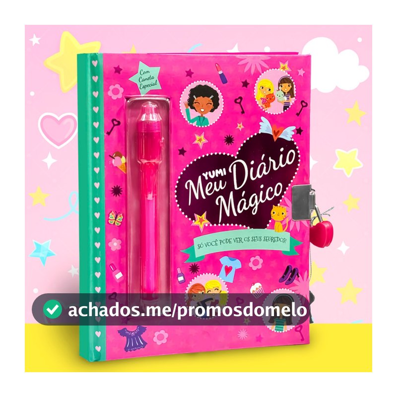 Meu Diário Mágico | Livro Infantil Com Caneta Invisível | Segredos E Diversão Para Meninas