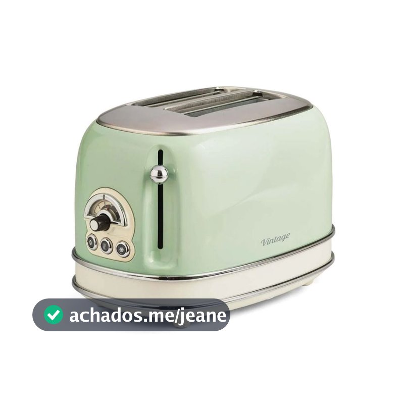 Torradeira Elétrica Ariete Vintage Verde 6 Níveis 750w 110V ou 220V