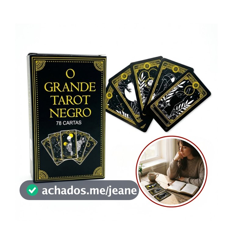Taro Negro 78 Cartas De Marselha Oráculo Com Manual 78 O grande Tarot Negro