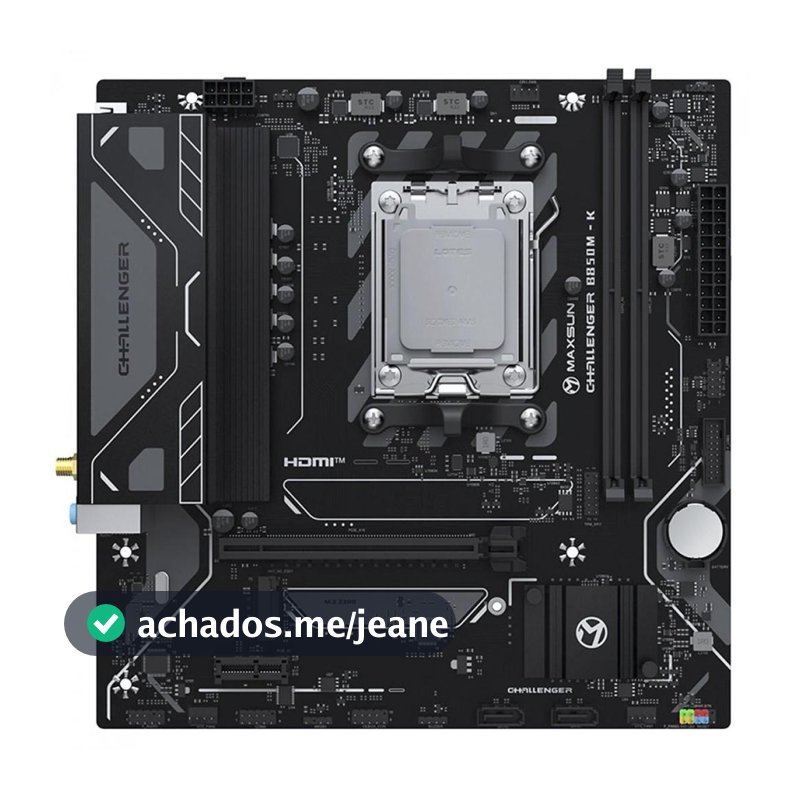 Placa Mãe Maxsun Challenger B850M-K WIFI, Chipset B850, AMD AM5, mATX, DDR5