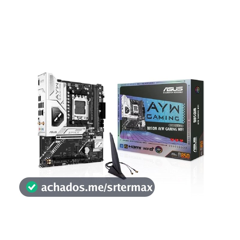Placa Mãe Asus B850M AYW GAMING WIFI AM5 2xDDR5 AMD B850 mATX