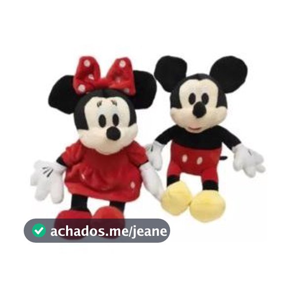 Pelúcia Minnie Vermelha ou mickey muito Fofos Musical 25cm antialérgico