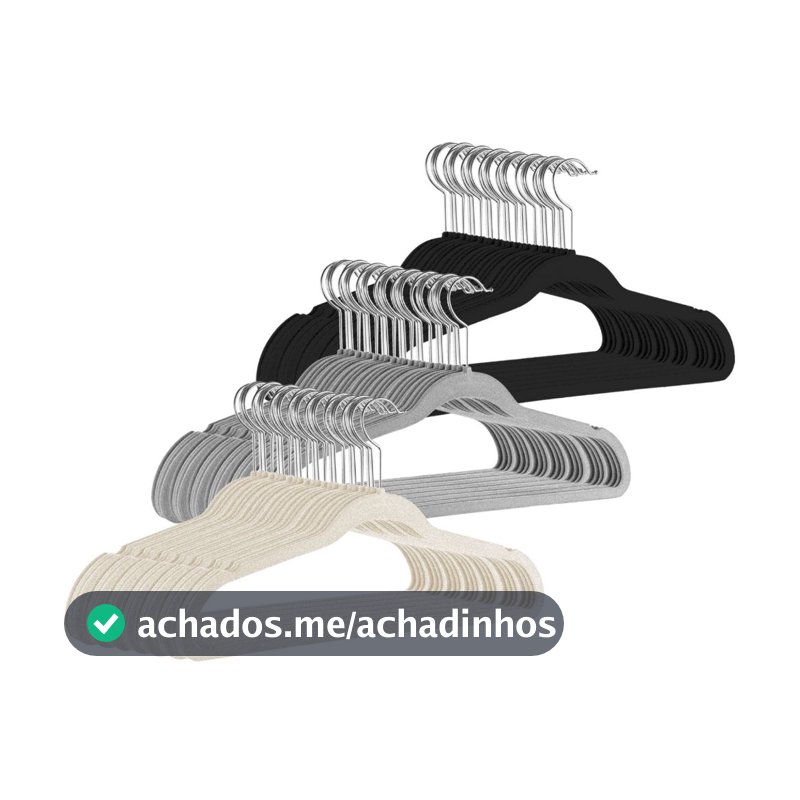 Kit Cabides Veludo Para Roupas Adulto 30 Unidades Fino Resistente