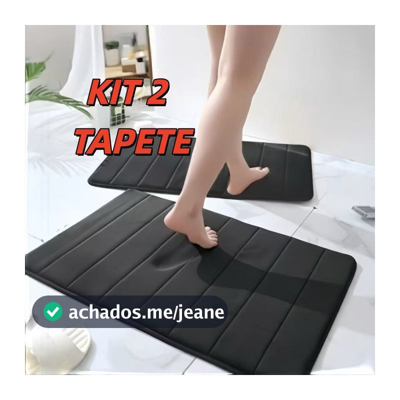 Tapete Antiderrapante Super Absorvente para Banheiro e Entrada – Secagem Rápida e Conforto Diário