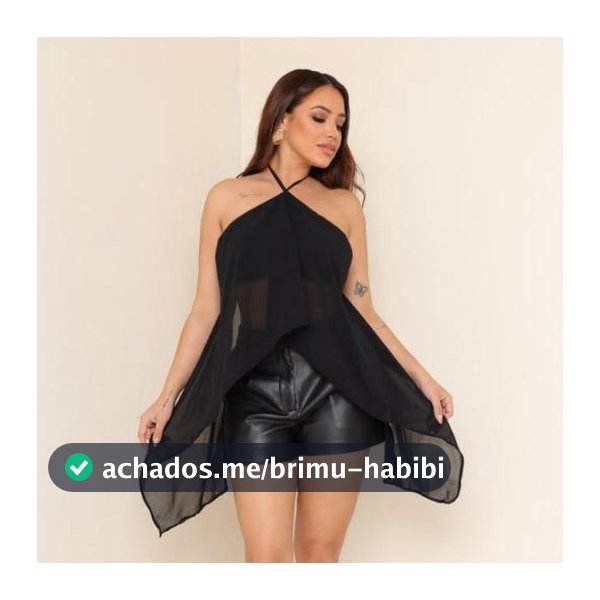 Bata Borboleta Feminina com Bojo em Crepe Assimétrica Frente Única com Amarração nas Costas