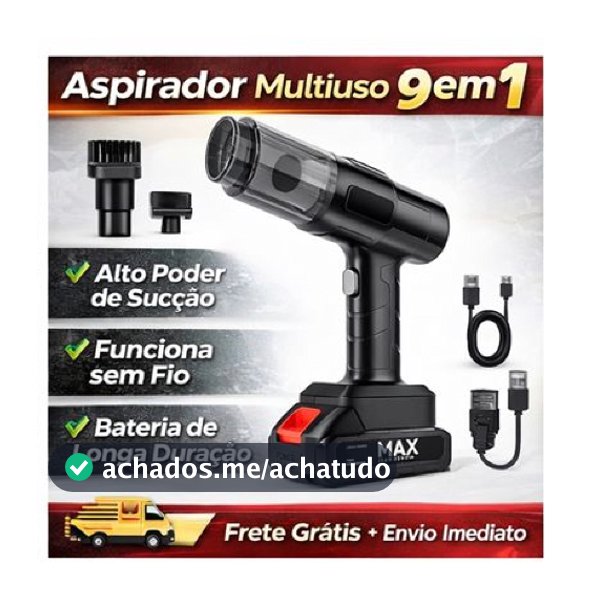 Aspirador De Pó Para Carro Soprador De Poeira Sem Fio Recarregável De Alta Potência Envio imediato