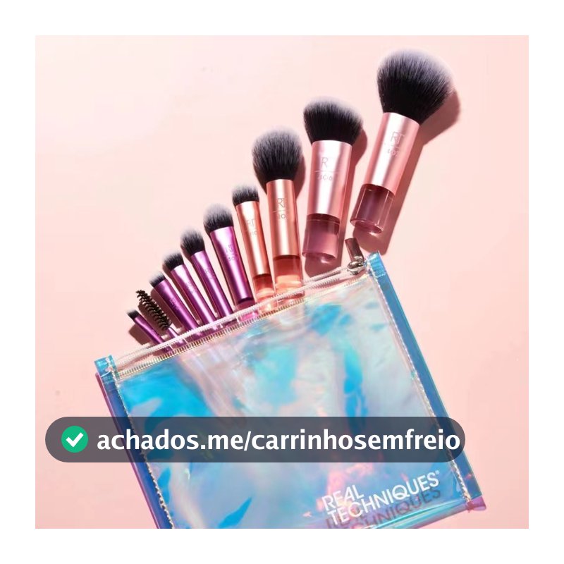 Técnicas Real 10 Pcs Maquiagem Essencial Conjunto De Escova De Bolso Portátil Blush Foundation Shadow Highlihgter