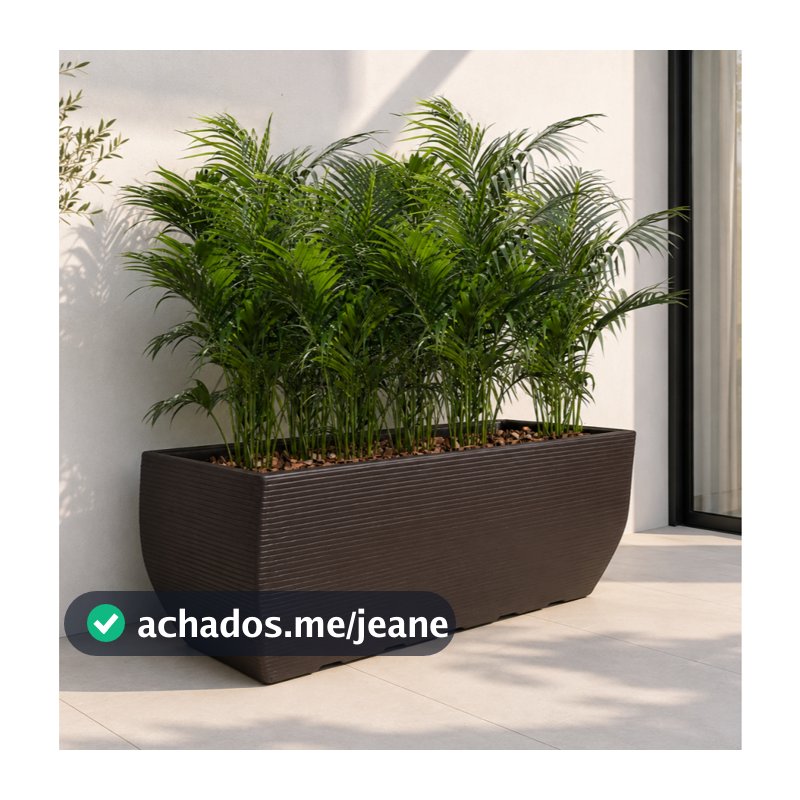 Vaso de Planta Jardineira 100x40 Floreira Retangular Grande Decorativa de Polietileno