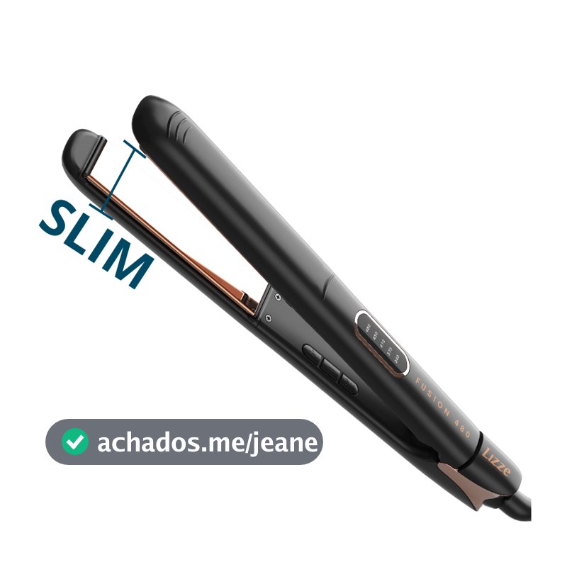 Prancha Profissional Lizze Fusion 480 Slim Preto