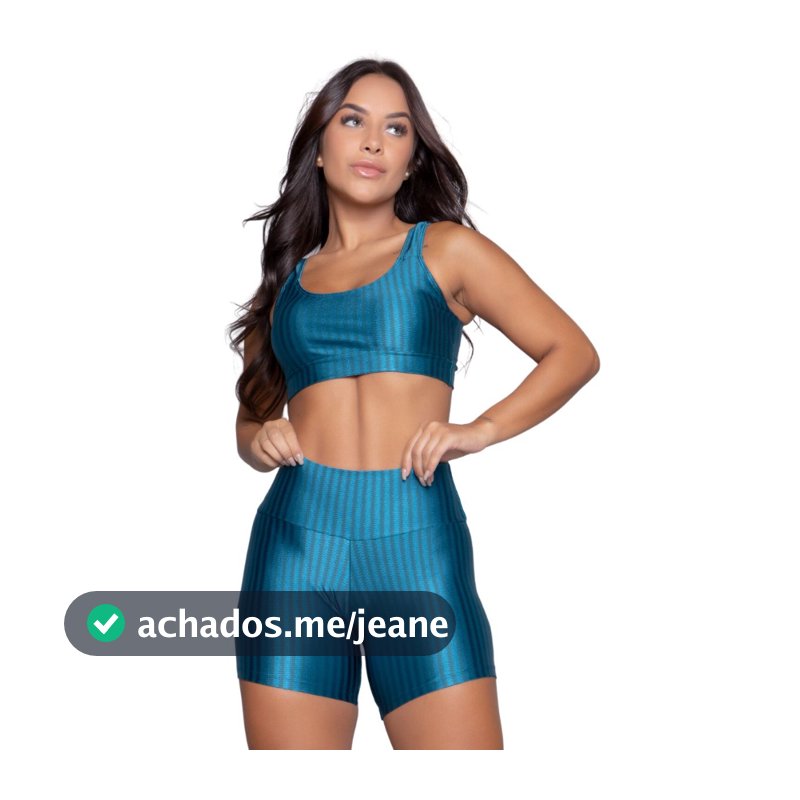 Conjunto Fitness Top Bojo Removível e Short New Zig