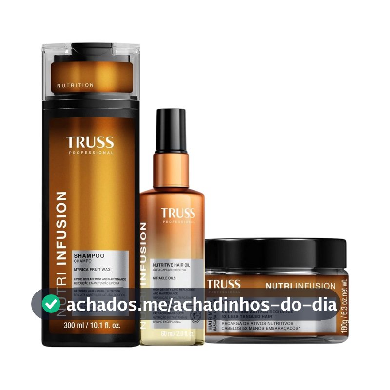 Kit Truss Nutri Infusion - Shampoo 300ml + Máscara 180g + Óleo 60ml