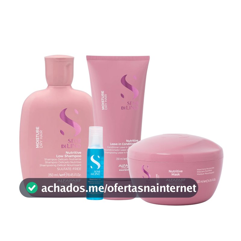 Kit Moisture Shampoo, Condi, Máscara e Ampola - Alfaparf