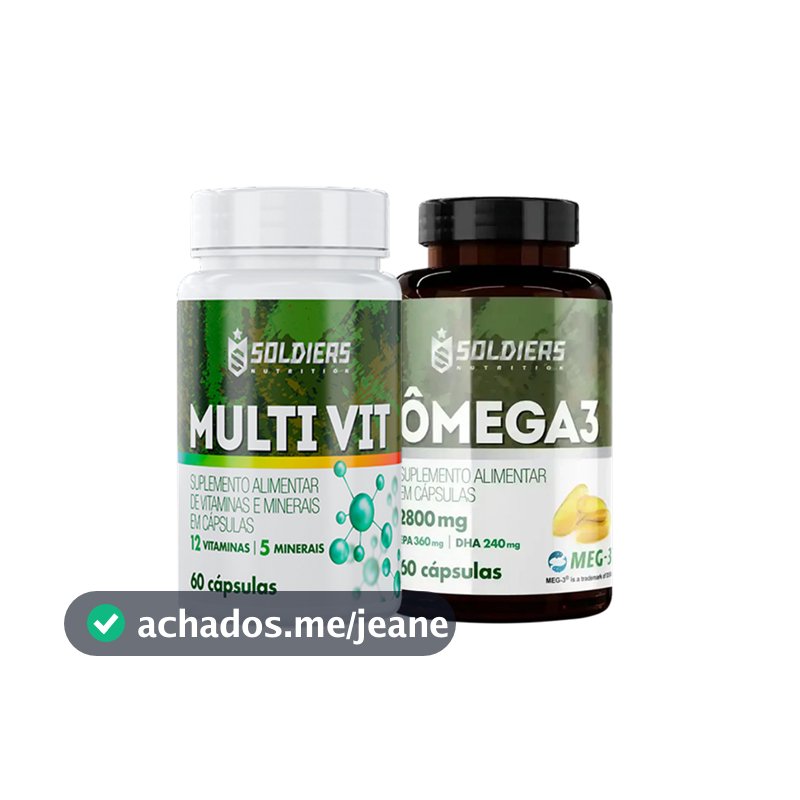 Kit Multivitamínico + Ômega 3 Bem-Estar Diário - Soldiers Nutrition