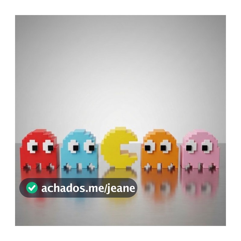 KIT PAC MAN 5 IN 1 Decoração Geek Nostálgia Clássico