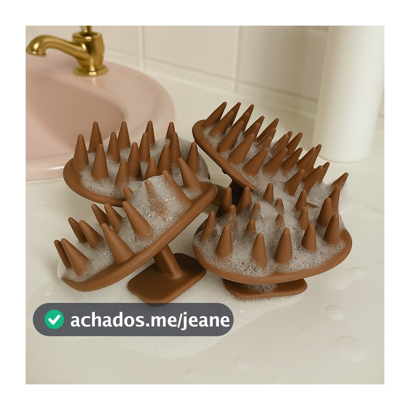 Kit 10 Escova Massageadora De Silicone Para Lavar Os Cabelos