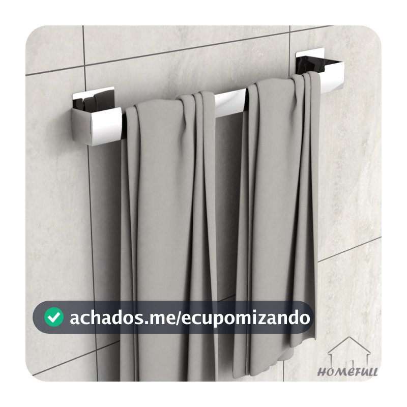 Porta Toalha De Banho Toalheiro De Inox Com Adesivo ELG