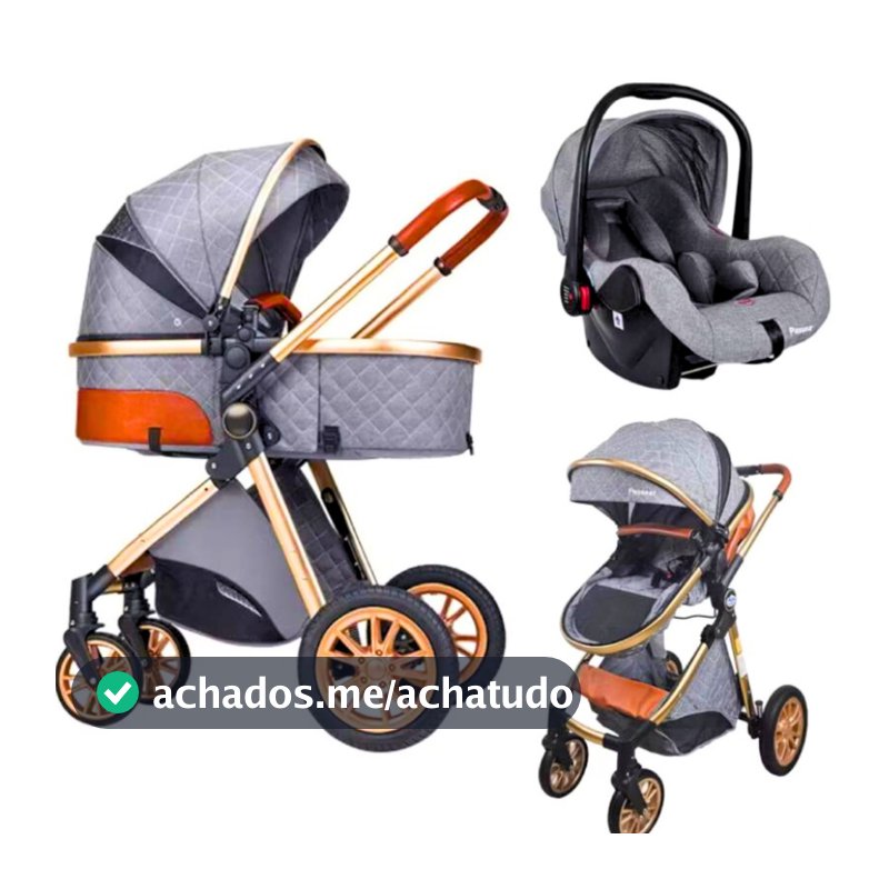 CARRINHO DE BEBE 6 EM 1 MODELO EUROPEU COM MOISES REVERSIVEL E OPÇÃO C/ BEBÊ CONFORTO