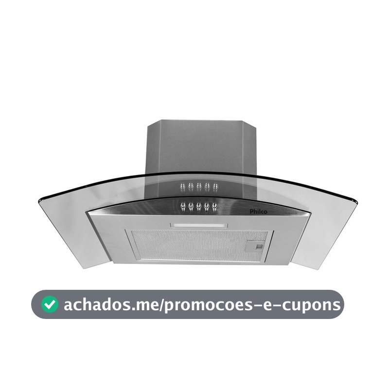 Coifa Philco PCO60G Glass Depurador & Exaustor 60cm Inox
