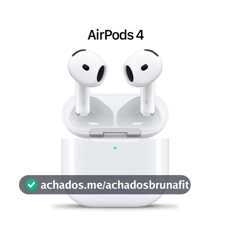 Fone de Ouvido Apple AirPods 4 Sem fio Bluetooth Cancelamento Ruído Original Lacrado