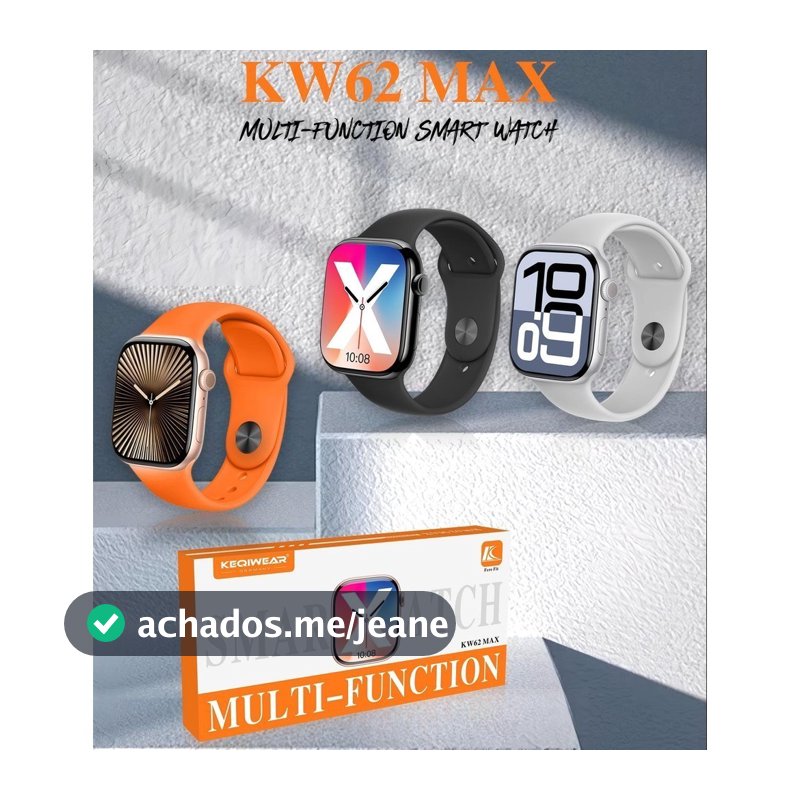 smartwatch relogio  KW62 MAX (47MM) 2 Pulseira i unisex Gps esportes Faz Recebe Chamada nteligentes