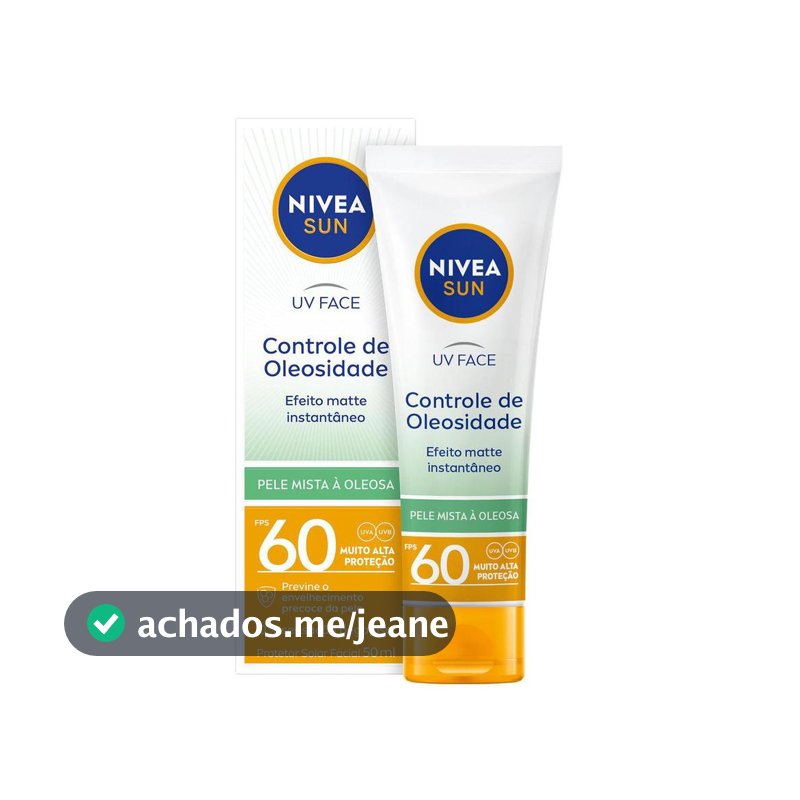 Protetor Solar UV Face Nivea Sun Controle de Oleosidade FPS 60 50ml