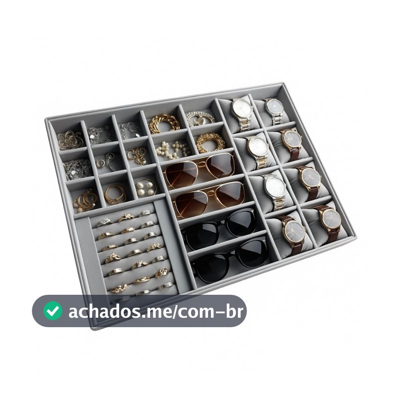 Organizador Caixa Porta Joias E Acessóros Para Gavetas Armário Guarda Roupa