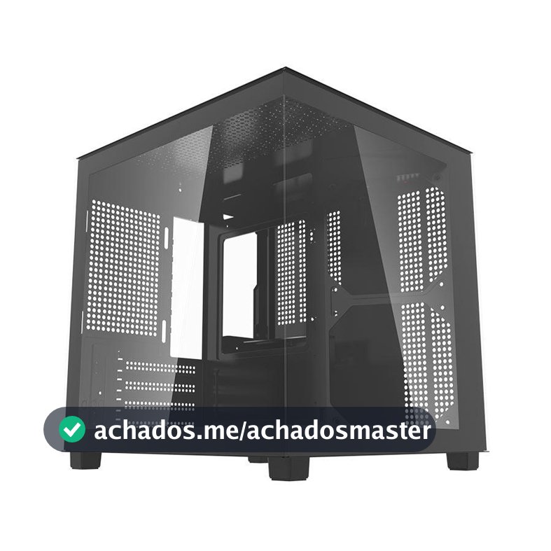 Gabinete Gamer Aquário Aigo Apollo A275, Mini-Tower, Lateral de Vidro, Preto, AC-A275-B-HQ1