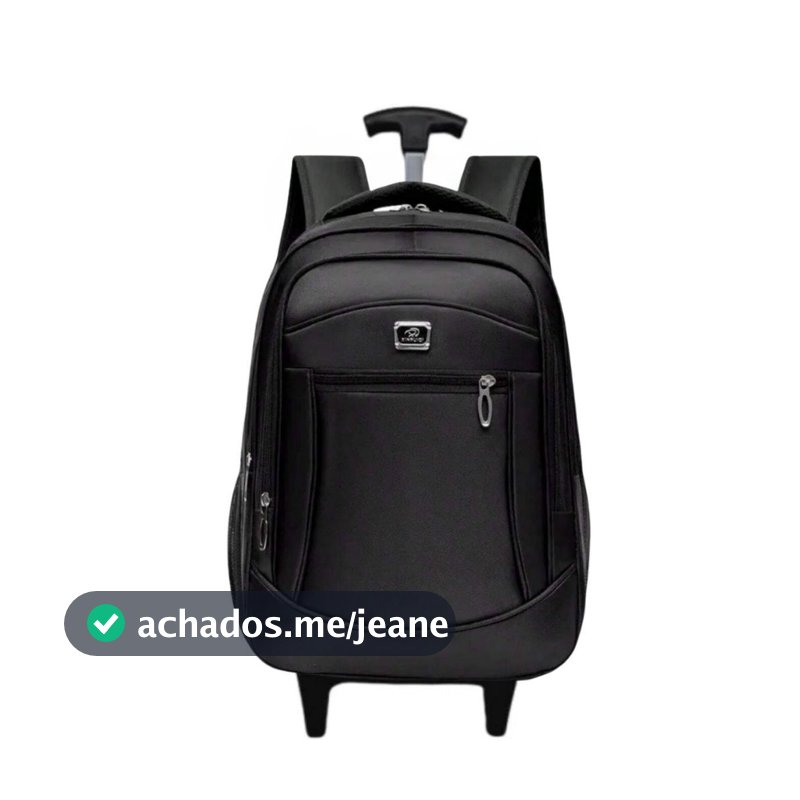 Mochila de Rodinha Carrinho Reforçada Executiva Notebook Escolar Multifuncional