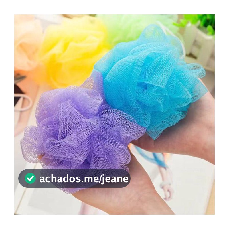 Esponja Bucha para Banho de Nylon - Cores Sortidas
