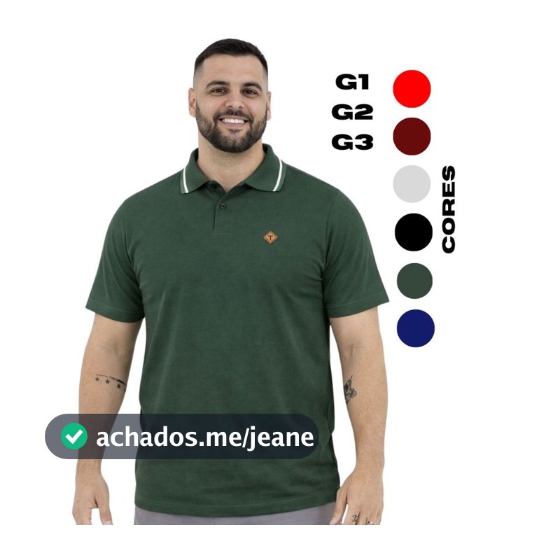 Camiseta Polo Plus Size Masculina G1 G2 G3 100% Algodão Camisa Para Homem Tamanho Grande
