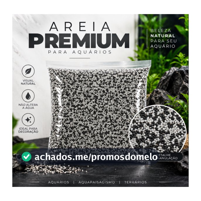 Substrato n 1 Areia Preto e Branco para Aquarios e Lagos a granel