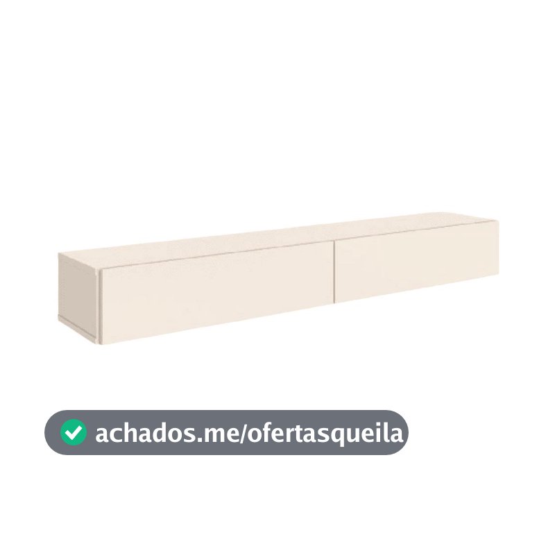 Rack Suspenso para Painel ou TV até 55 Polegadas 2 Portas 1,10m Off White EDN