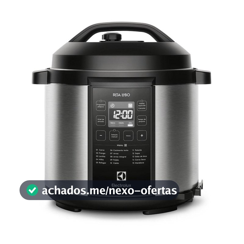Panela de Pressão Elétrica Electrolux por Rita Lobo 6L Preta Experience Digital (PCC20)