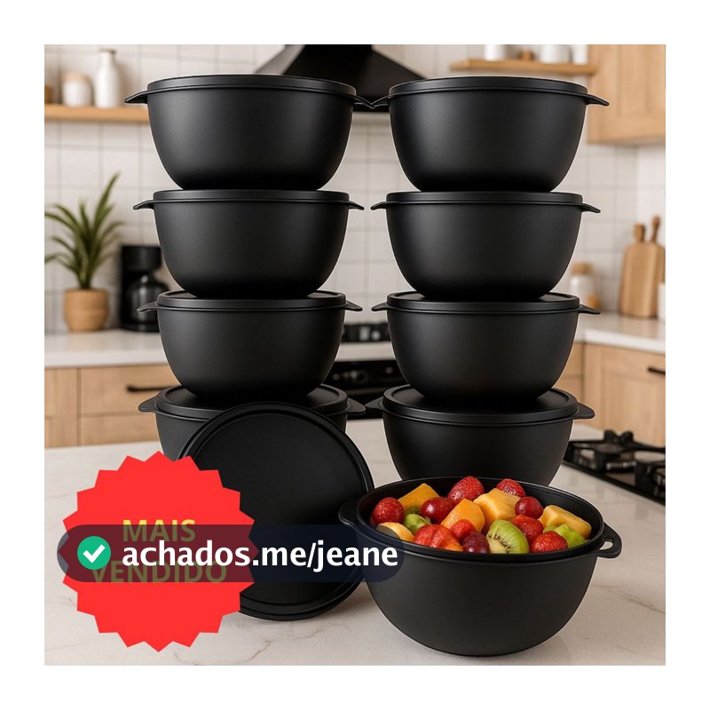 Kit Potes Plásticos 10 unidades BOWL Marmitas