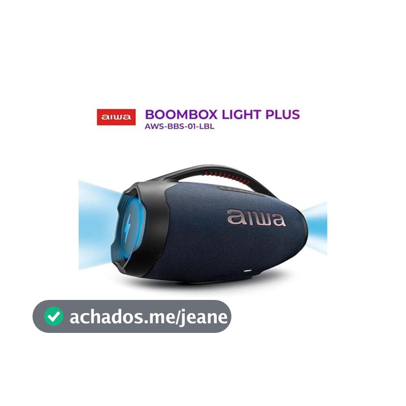 Caixa de Som Bluetooth AIWA Boombox BBS-01LB 200W Midnight