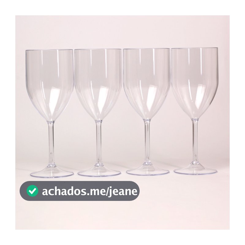 Kit 15 Taças Vinho/drink 320ml Acrílico Transparente Gin Champagne Festa Casamento Brinde Evento